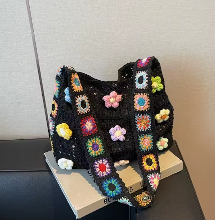 Bolso de Ganchillo Hecho a Mano